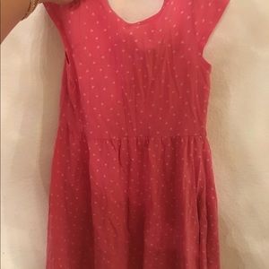 Pink With White Heart H&M Day Flowy Dress
